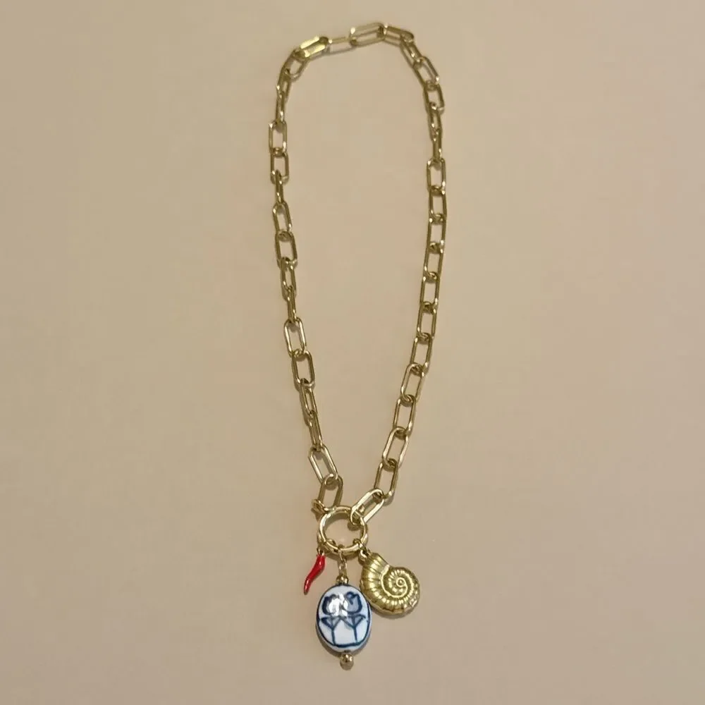 Boho Necklace with Charms #1615 - Picture 2 of 4